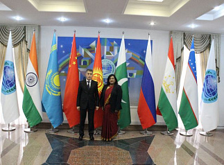 On the meeting of the Director of the Executive Committee of the SCO RATS D. Giesov with the Regional Representative of the United Nations Office on Drugs and Crime in Central Asia Ashita Mittal