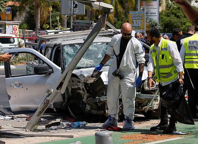 A terrorist rammed into pedestrians in Tel Aviv  