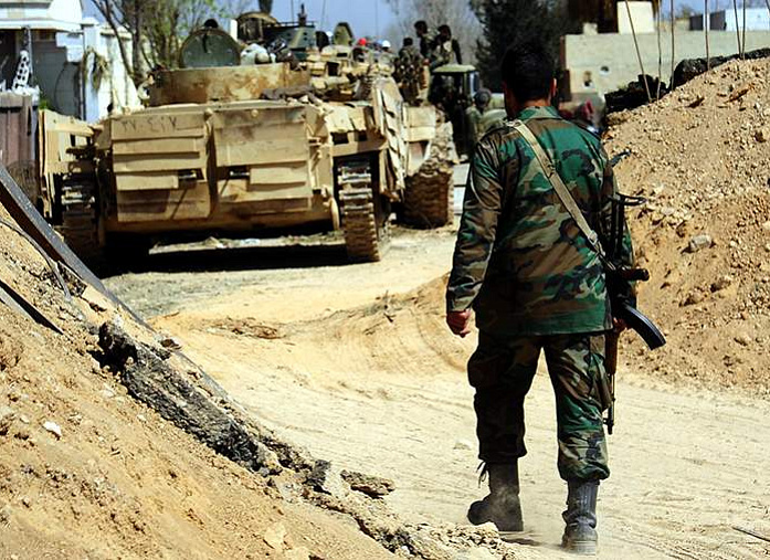 四名叙利亚军人在武装分子射击中受伤
