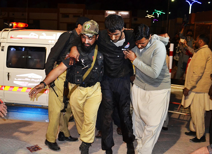 AT LEAST TWO PEOPLE DIE IN PAKISTAN SUICIDE ATTACK