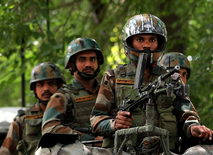 Four troops died in a clash with terrorists in India